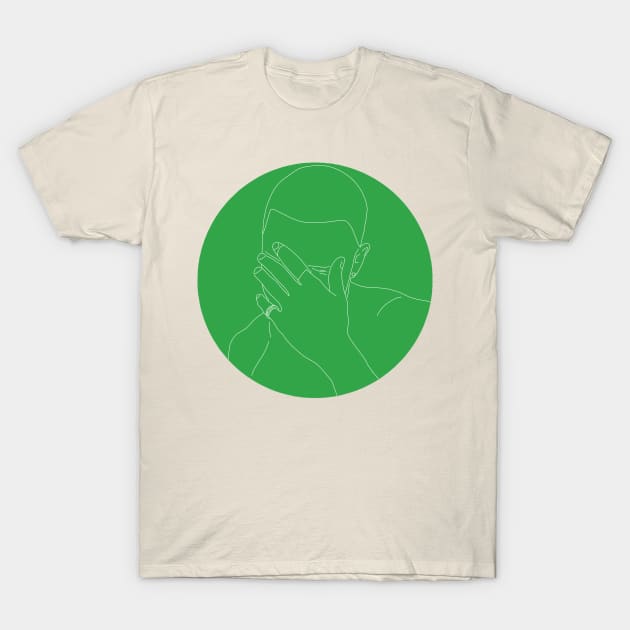 Frank Ocean Green Circle Minimalist Line T-Shirt by Hevding